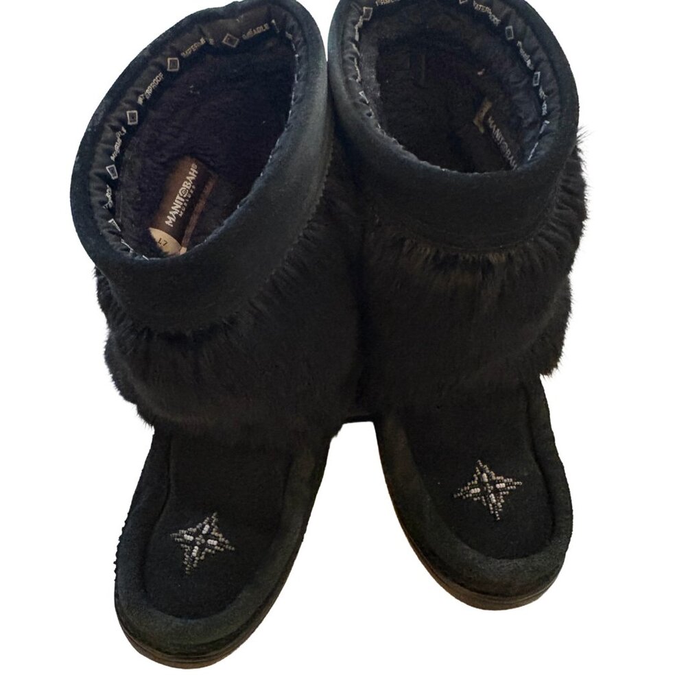 Manitobah Mukluk Women's Waterproof Half Mukluk US Size 7 Black